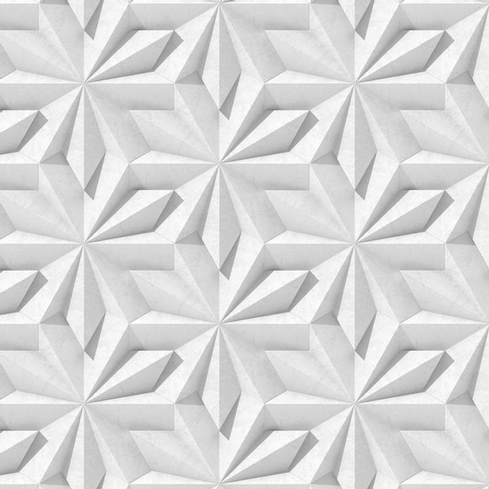 Papel De Parede 3D Folhas Geometricas Autocolante Decorativa