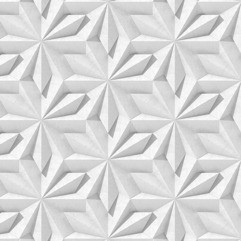 Papel De Parede 3D Folhas Geometricas Autocolante Decorativa