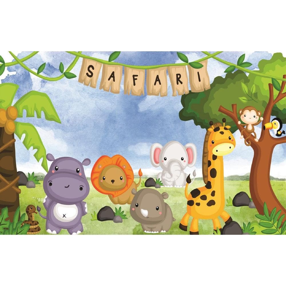 Fundo Fotográfico Em Tecido Safari Baby 2,20X1,50