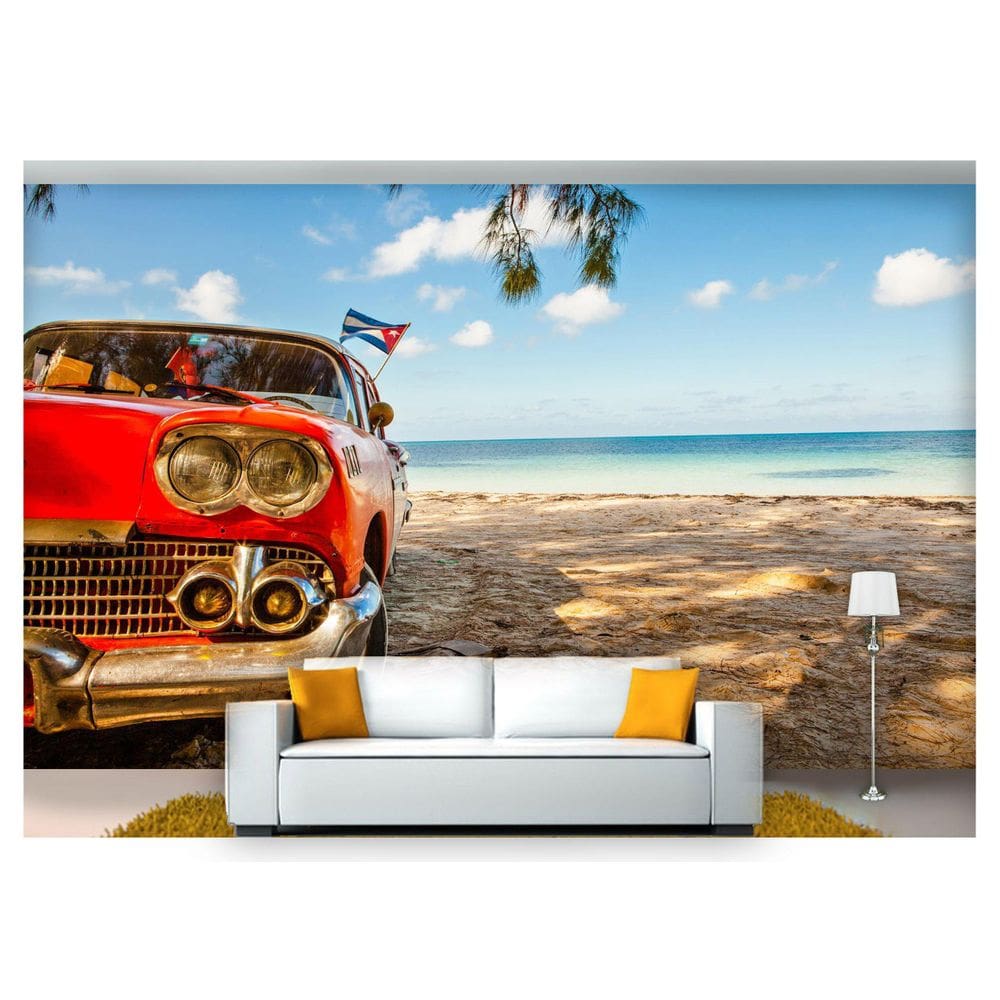 Papel De Parede Cidade Antiga Havana Praia 3D Cda35