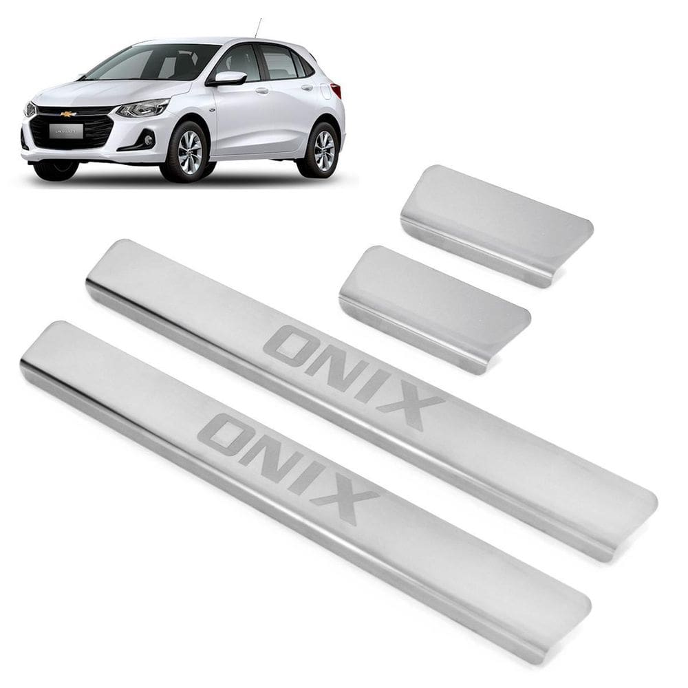 Soleira Aço Inox 4 Portas Brasikar Onix 2020-2022