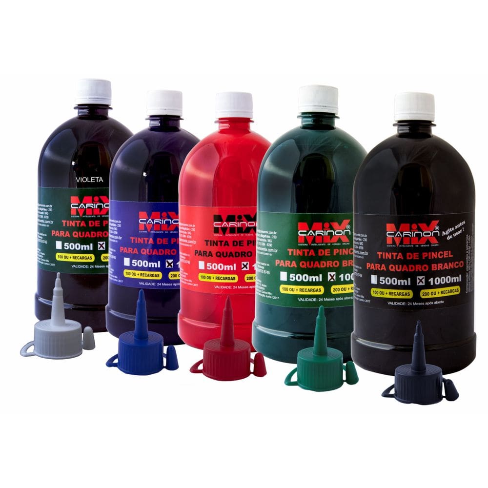 Kit 5L de tinta para pincel de quadro branco 1 de cada cor