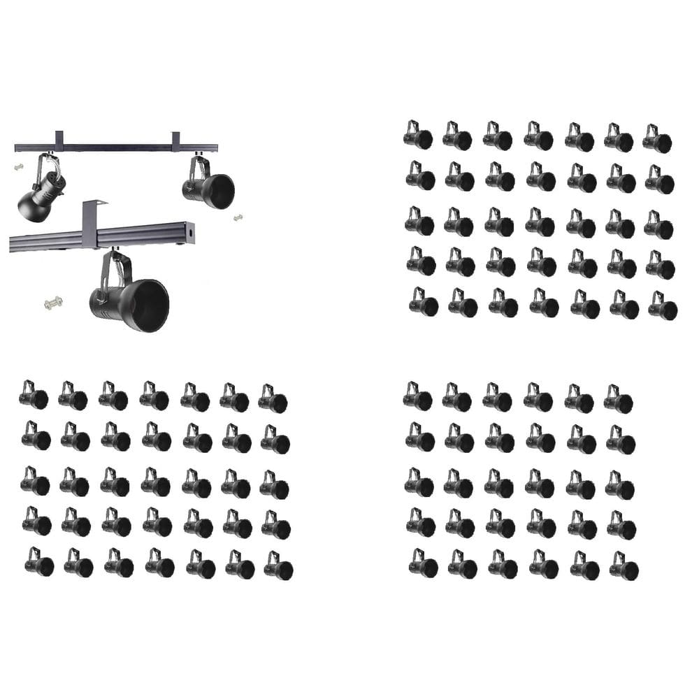 Kit 100 Spot Trilho Perfilado Eletro calha Par20 Bulbo OL7