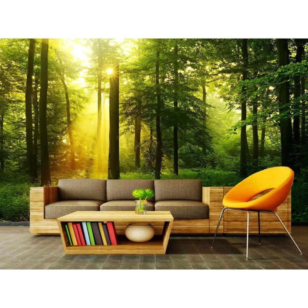 Papel de Parede Autocolante Floresta PVC Lisa 1x1m 1000g