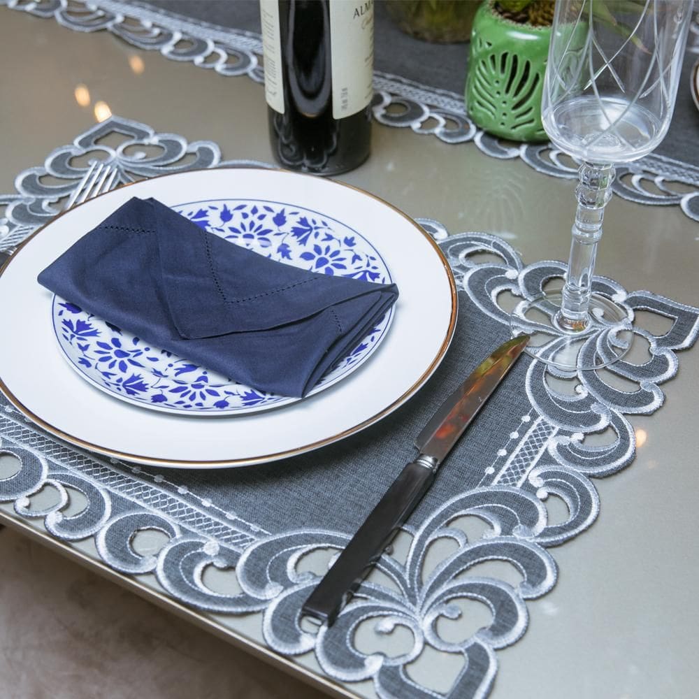 Jogo Americano Argivai Rechilie Grafite 35Cm X 50Cm 2 Peças