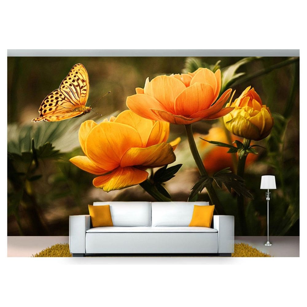 Papel De Parede Flores Floral Flor Natural 3D Nfl252 3M²