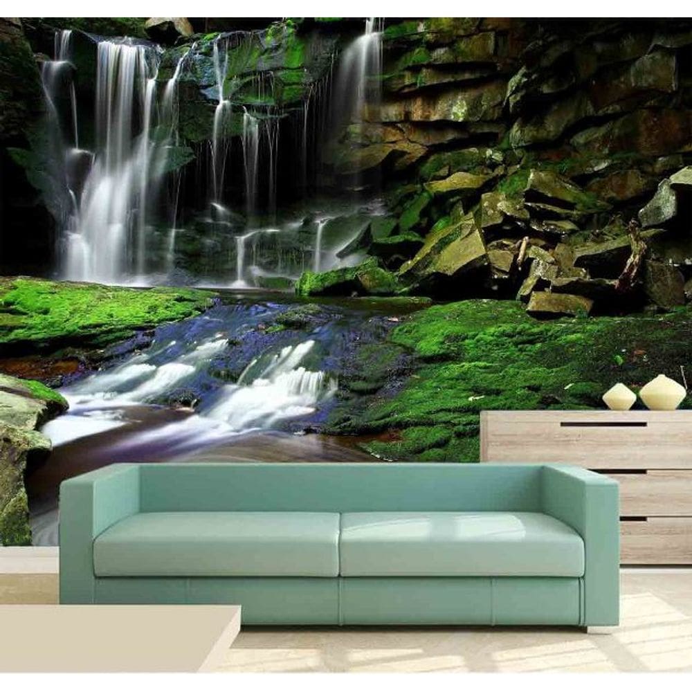 Papel de Parede Painel Fotográfico Cachoeira 3D 2M² na 074