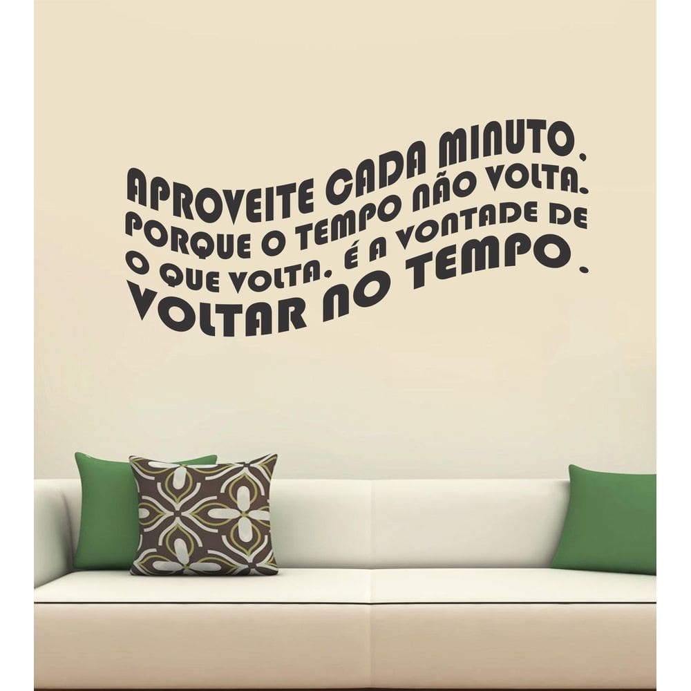 Adesivo Decorativo De Parede Frase Aproveite Cada Minuto