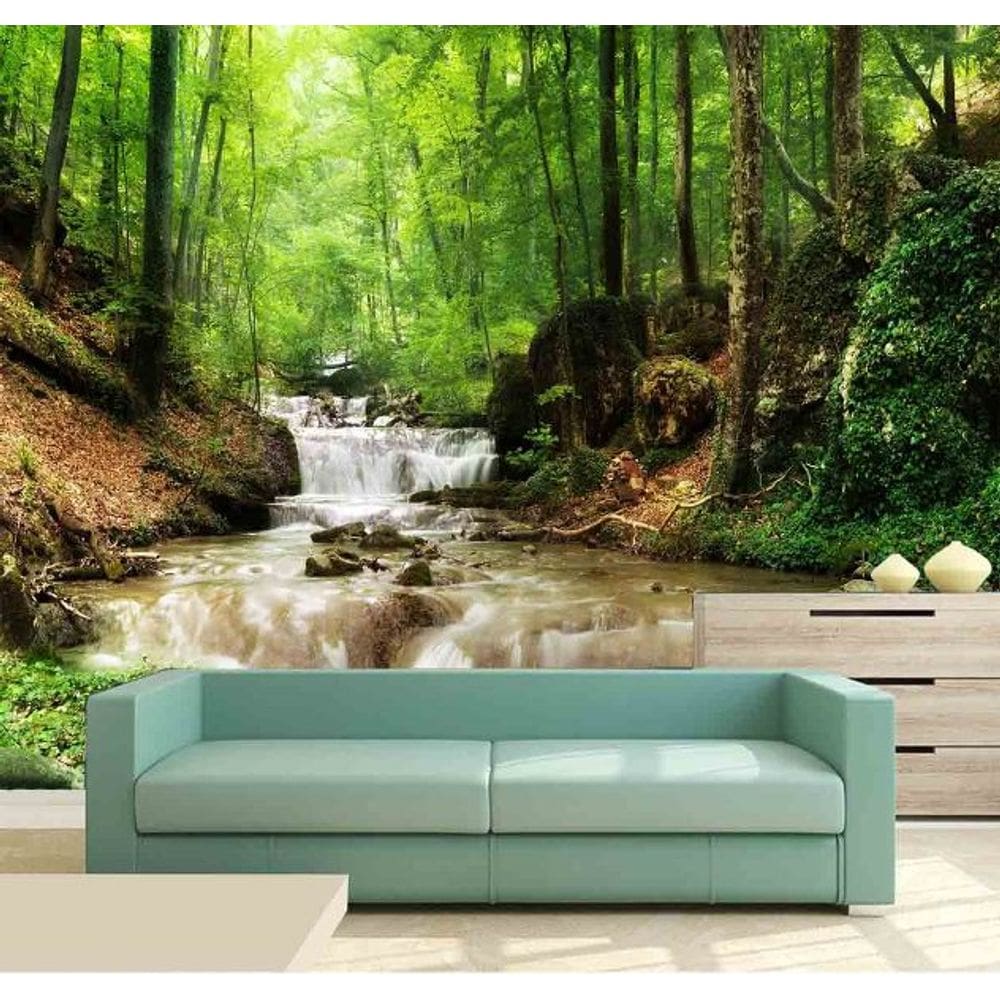 Papel de Parede Painel Fotográfico Cachoeira 3D 1M² na 060