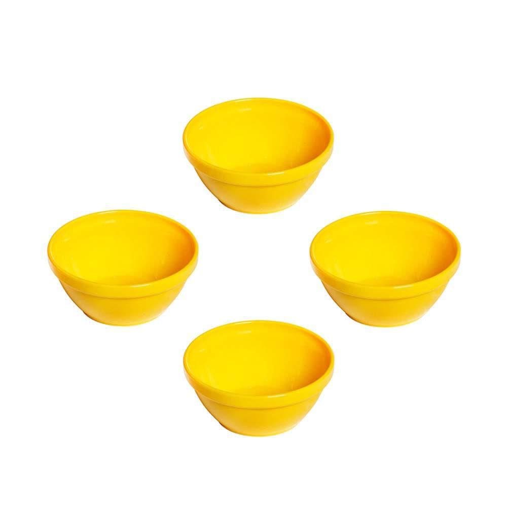 Conjunto De Sopeiras Cheff Vemplast 250Ml 4Un Amarelo