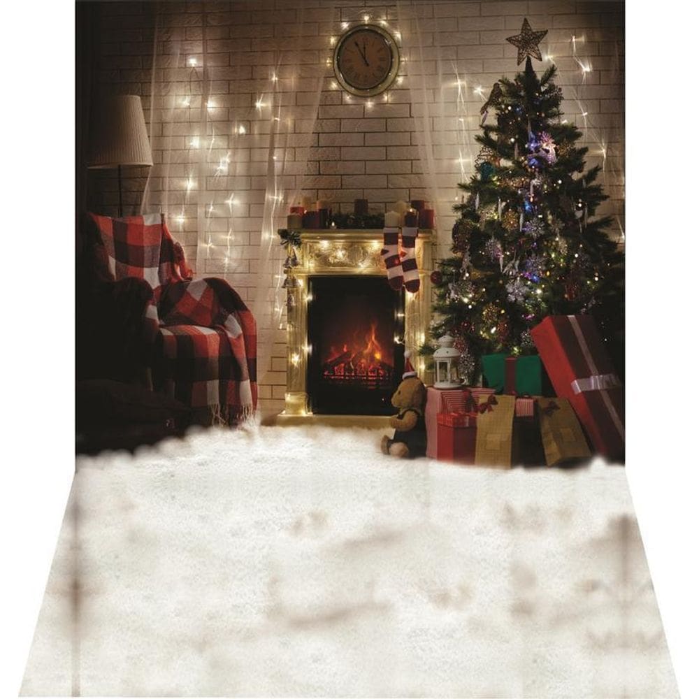 Fundo Fotográfico Newborn Em Tecido Natal 1,50X2,20