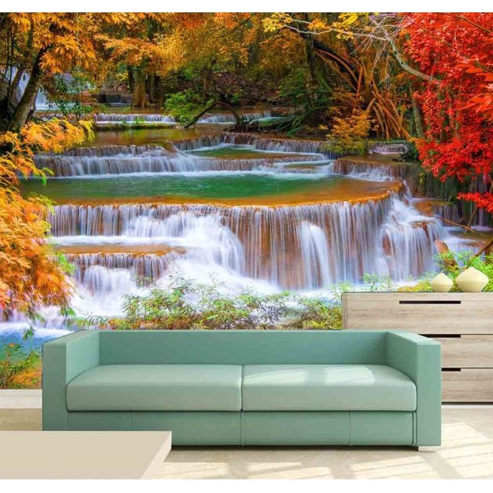 Papel de Parede Painel Fotográfico Cachoeira 3D 1M² na 018