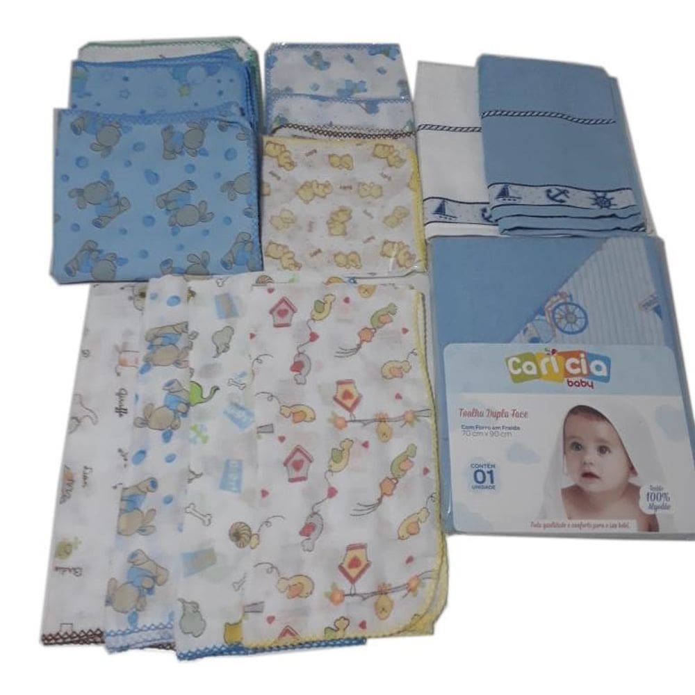 Kit enxoval para neném 14 peças Menino