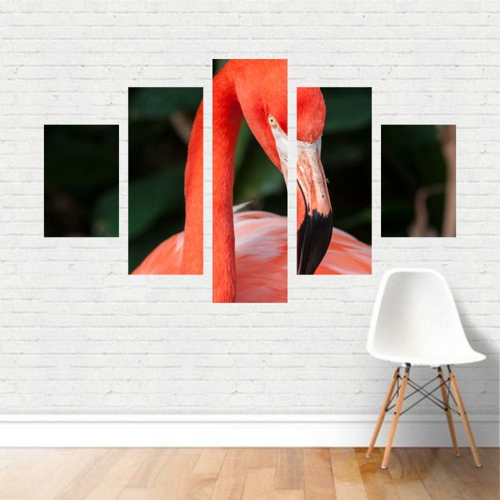 Quadro em tela Canvas  Flamingo Rosa  Pássaro Ave 110x65