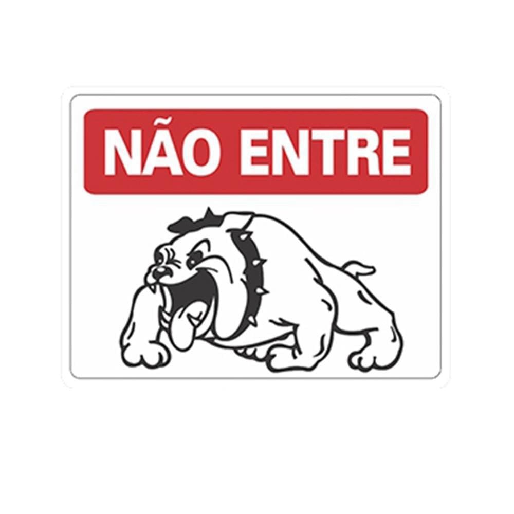 Placa Advertência Cachorro - Não Entre Unidade