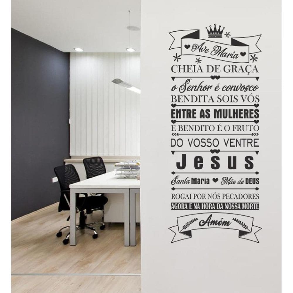 Adesivo Decorativo Parede Ave Maria 110x47 cm