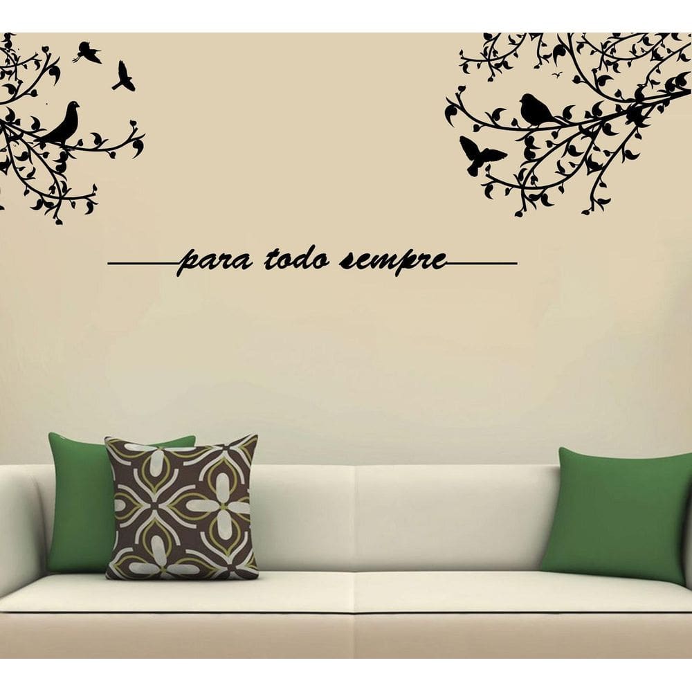 Adesivo Decorativo De Parede Árvore E Frase Para Todo Sempre
