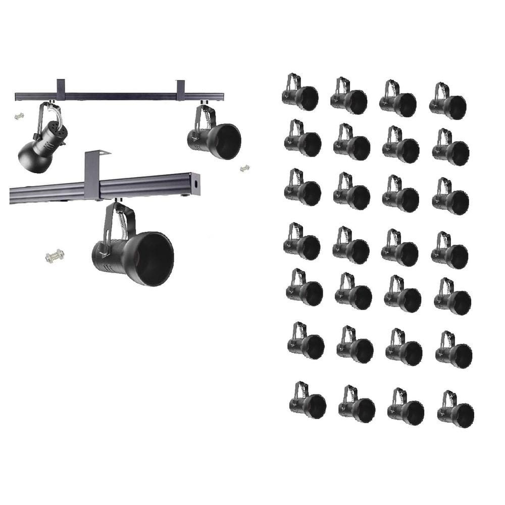 Kit 28 Spot Trilho Perfilado Eletro calha Par20 Bulbo OL7