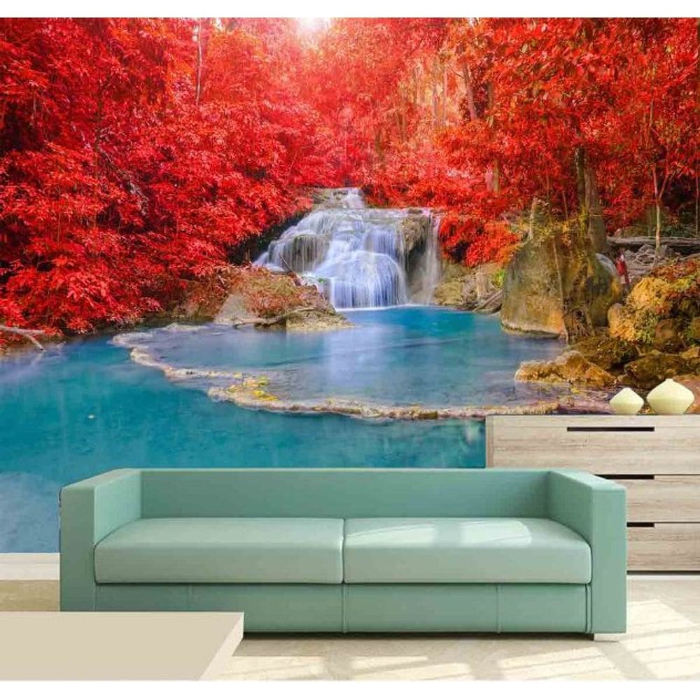 Papel de Parede Painel Fotográfico Cachoeira 3D 1M² na 011