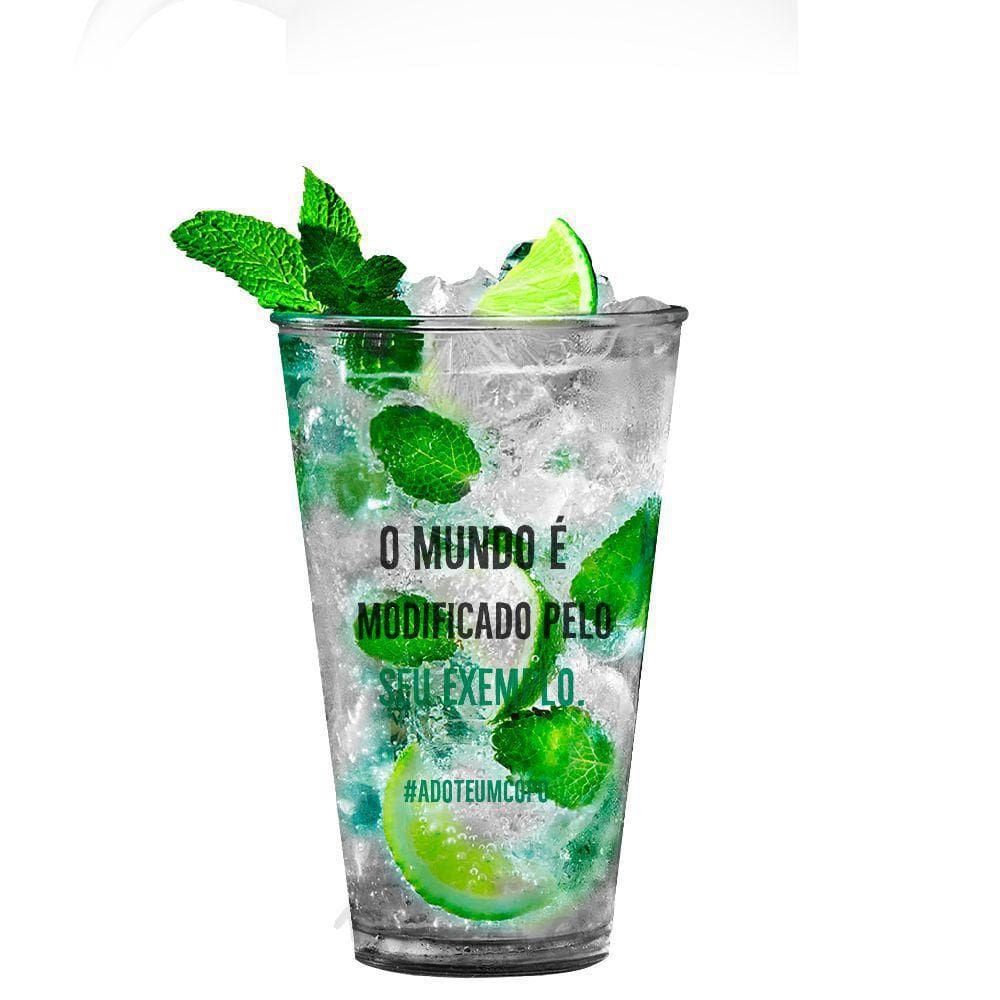 Kit 4 Copos Big Drink Eco Personalizados Mude Seus Hábitos