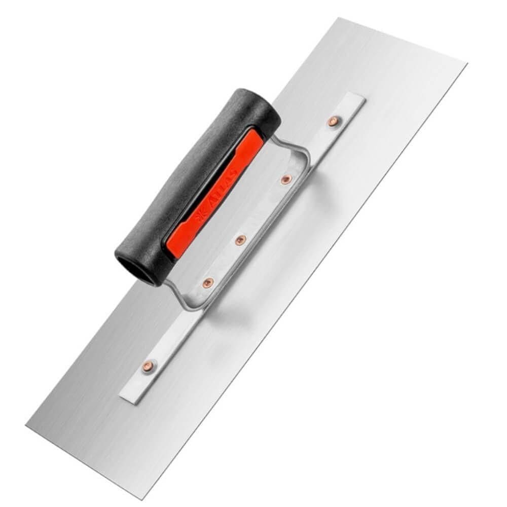 Desempenadeira de Aço Temperado Lisa Cabo Plástico At243 Pincéis Atlas Desempenadeira Aço T. Lis