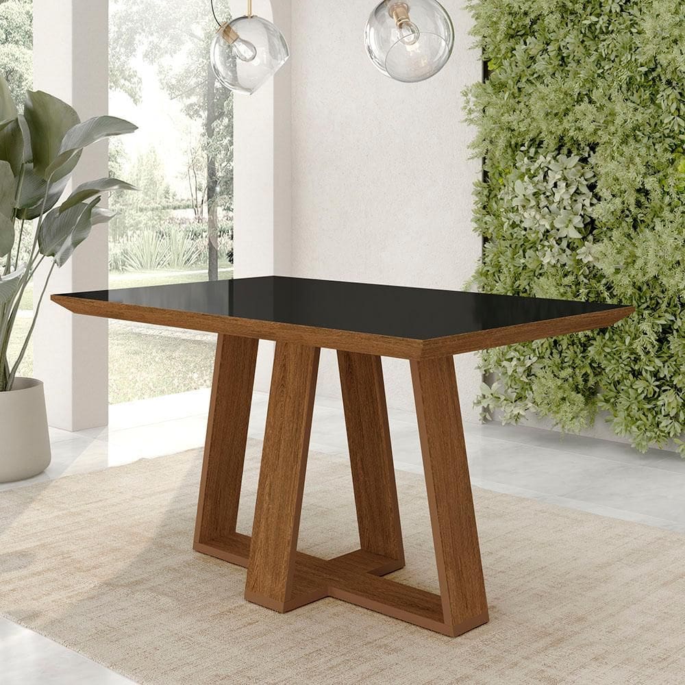 Mesa De Jantar Avulsa 1,36m Retangular Espanha Freijó/pto - M.a