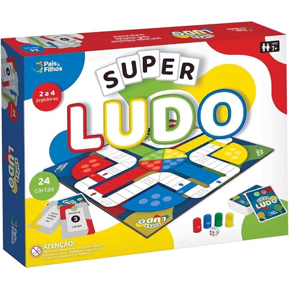 Jogo De Tabuleiro Super Ludo - Pais & Filhos