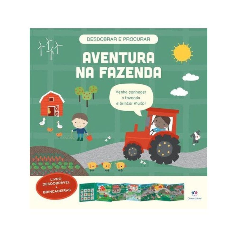 Aventura Na Fazenda - Livro Desdobrável + Brincadeiras