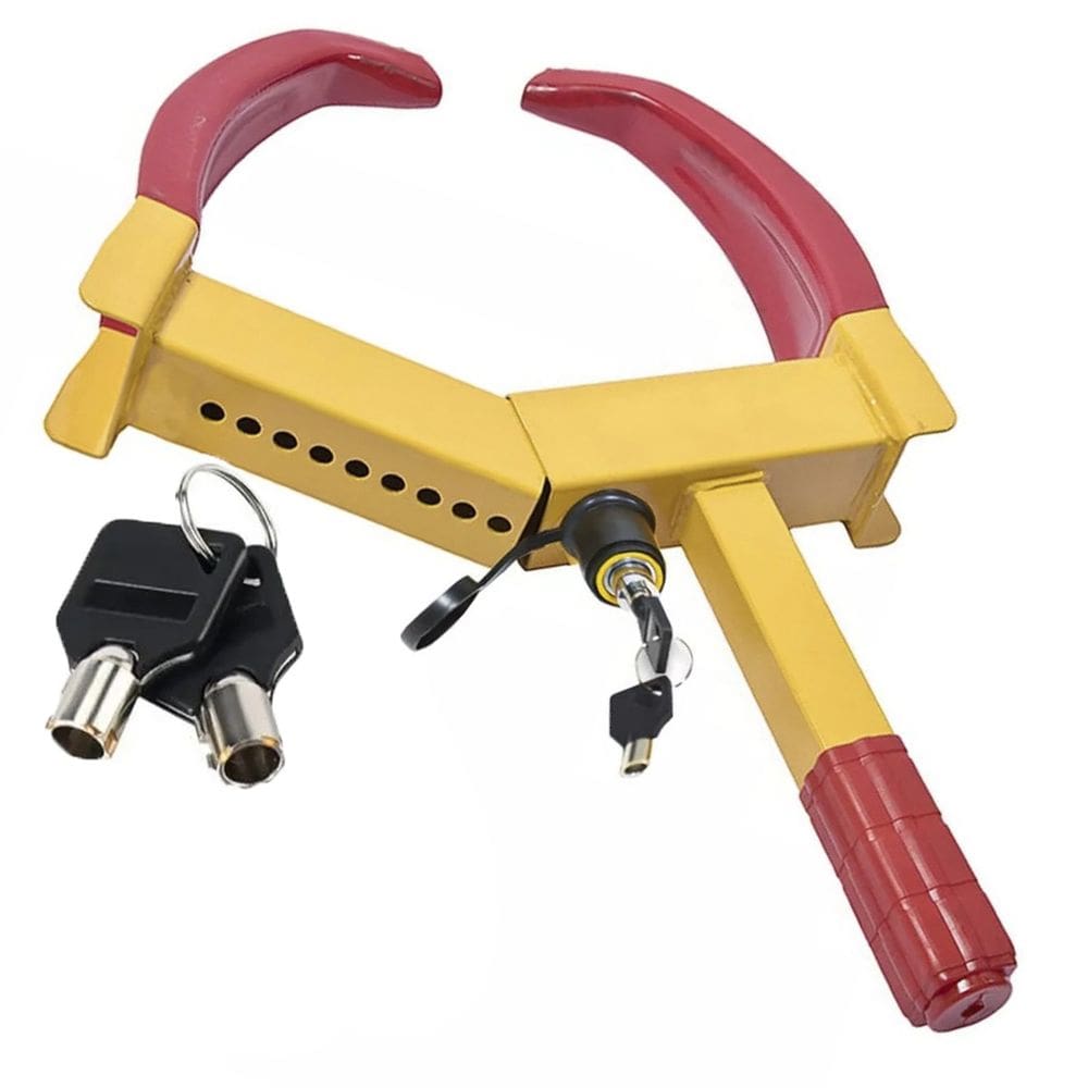 Trava de Pneu Universal Bloqueador De Roda Carro Moto Roubo Antifurto Estacionamento Seguranca Reboque Veiculo Auto