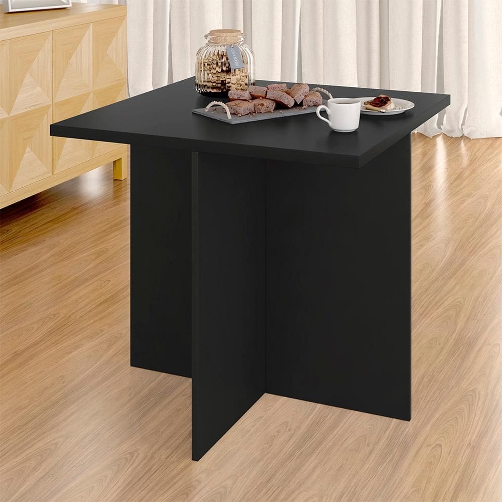 Mesa De Jantar Quadrada 72x72 Berlim Preto - M.a