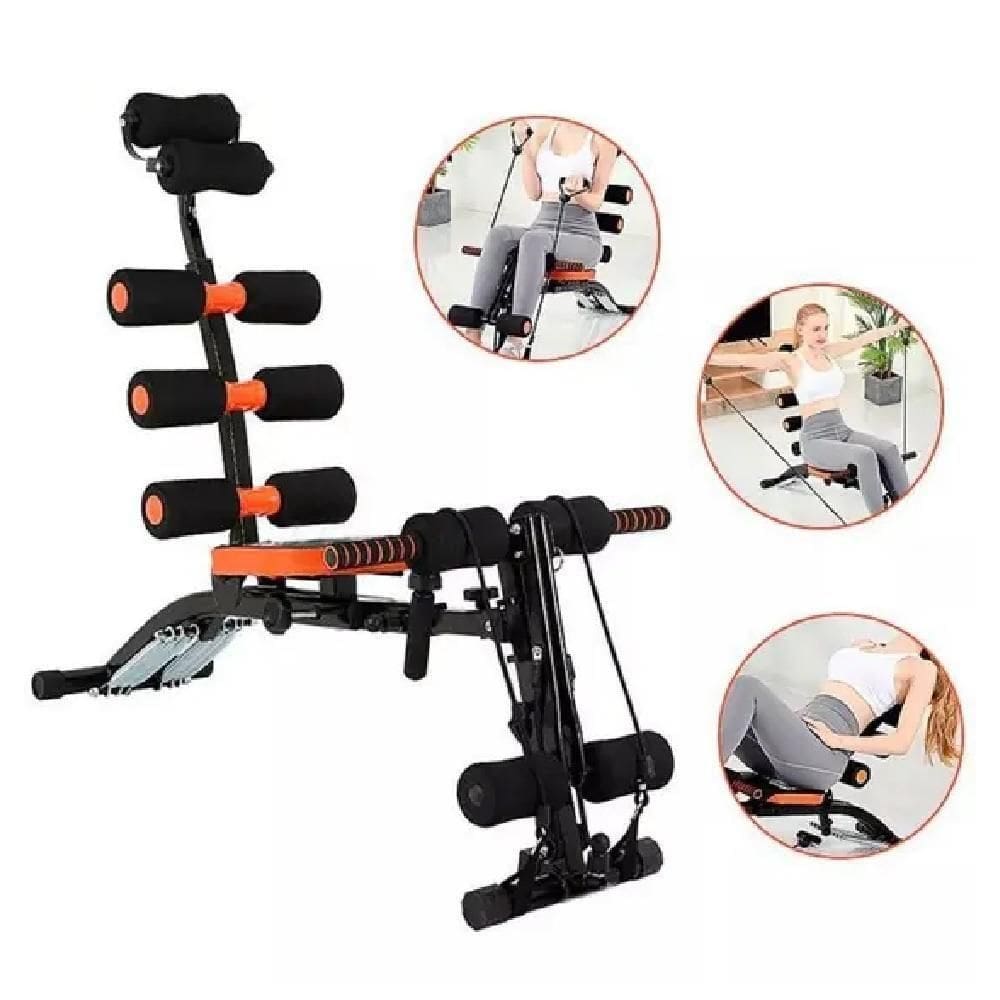 Aparelho Portátil Para Musculação Abdômen Treinamento 6 Em 1 Em Casa Exercícios Completo