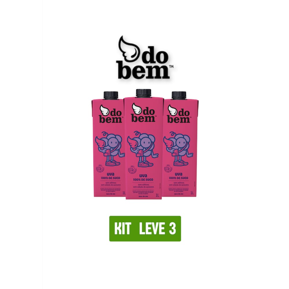 Suco De Uva 100% Do Bem 1L - Kit 3 Unidades