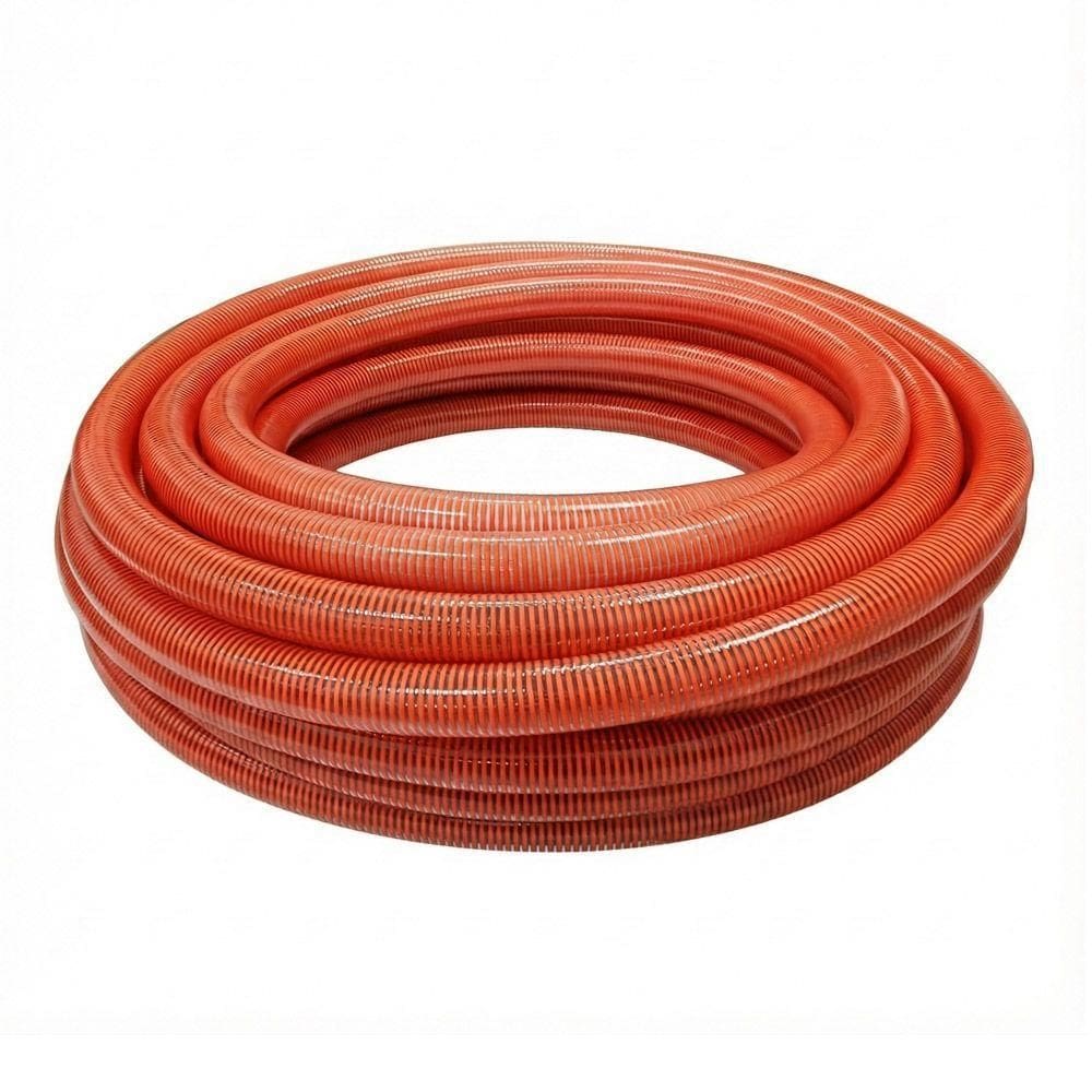 5 Metros Mangueira De Sucção Duto Pesada Em Pvc 3 Polegadas Laranja