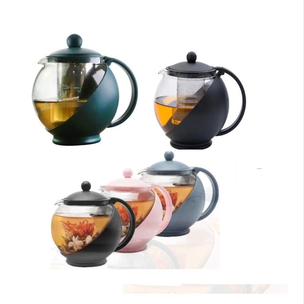 Chaleira Bule Vidro 750ml Com Filtro Inox Infusor Chá Café