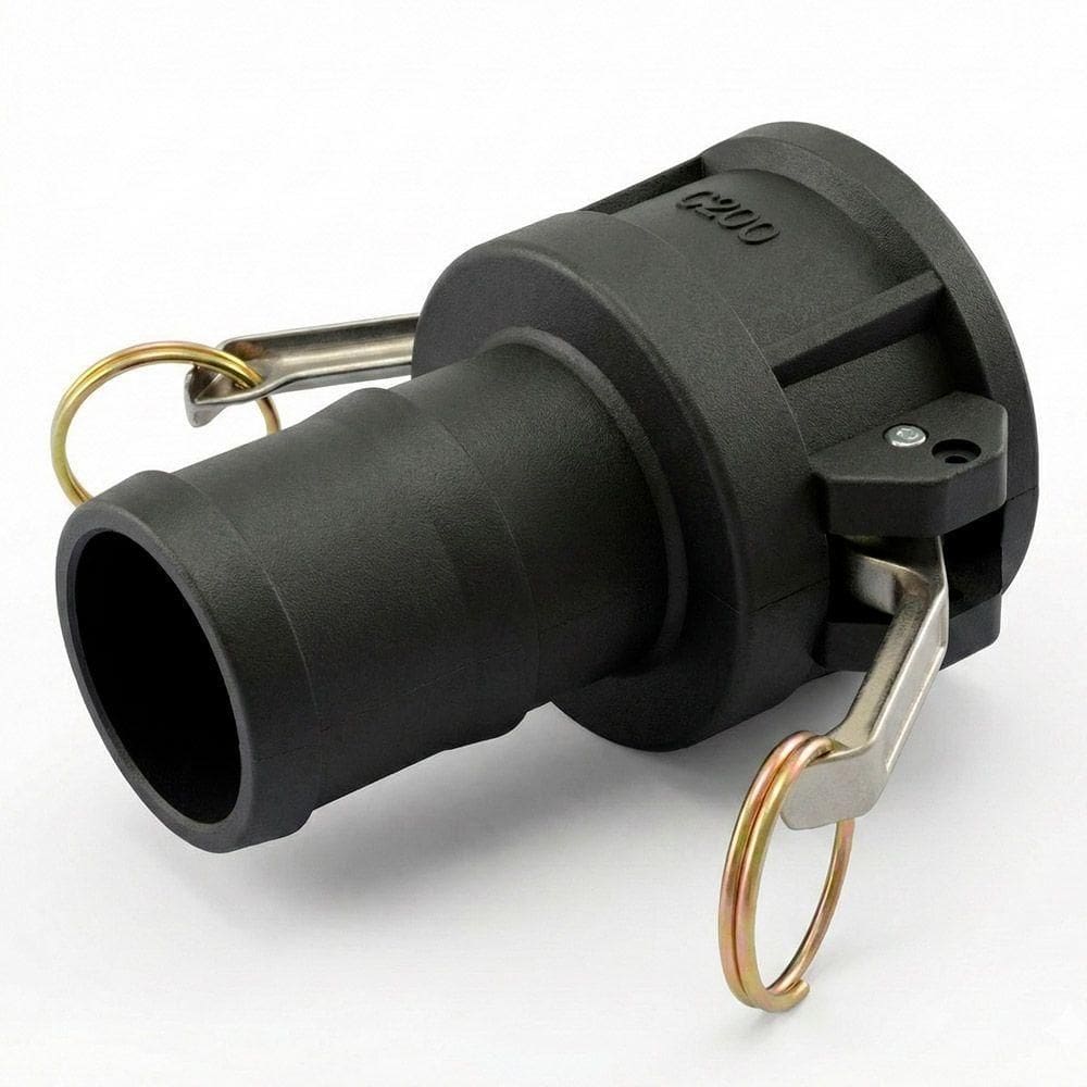 Engate Rápido Conexão Fêmea Espigão 3 Polegadas Em Polipropileno Preto