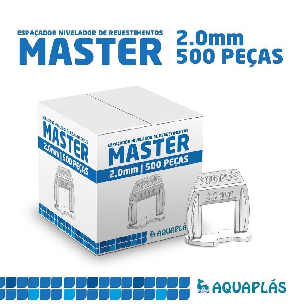 Nivelador Espaçador Para Porcelanato, Pisos E Revestimentos Linha Master 2,0mm Aquaplas - Pacote 500 Peças