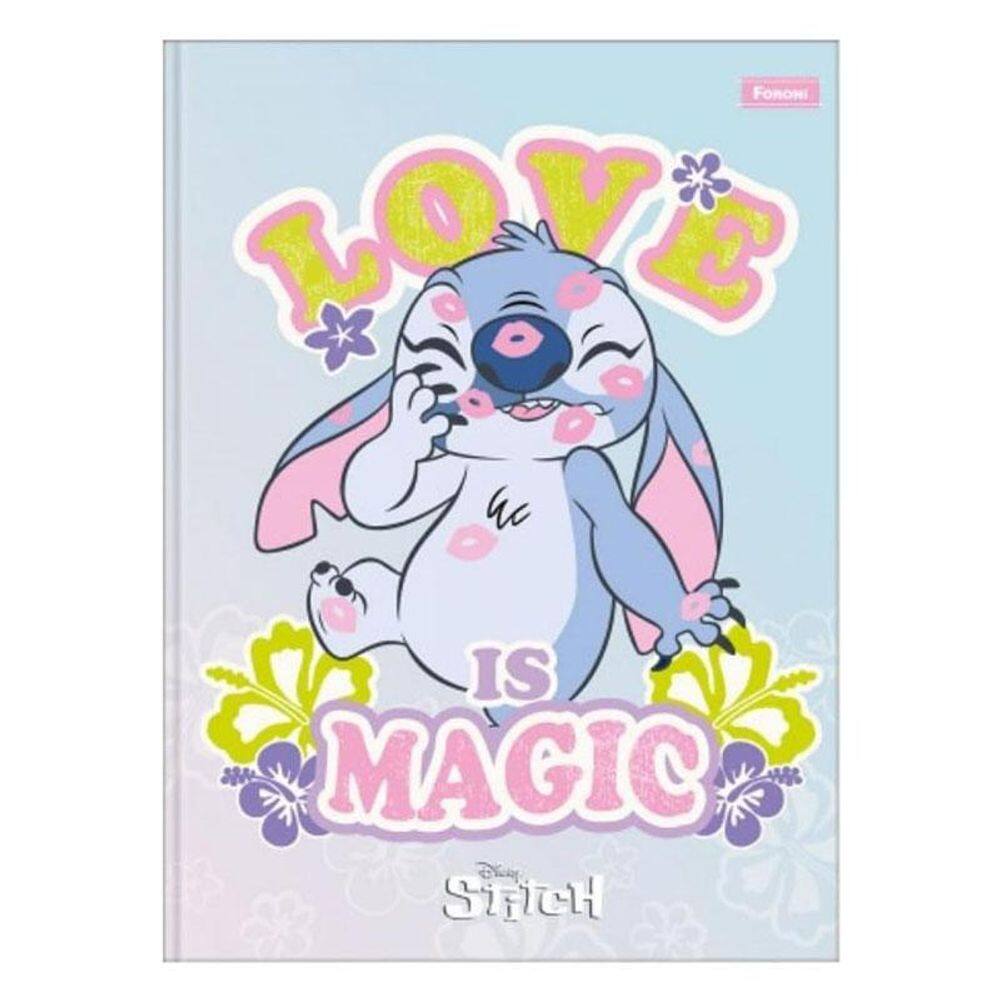 Caderno Colegial Brochura Stitch 160 Folhas - Foroni