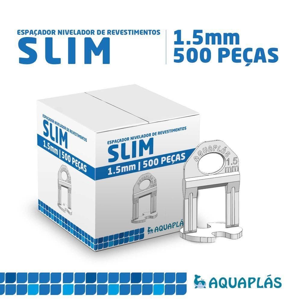 Nivelador Espaçador Para Porcelanato, Pisos E Revestimentos Linha Slim 1,5mm Aquaplas - Pacote 500 Peças