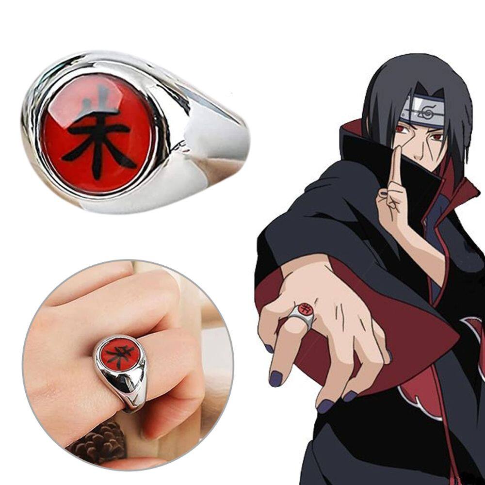 Anel Itachi Naruto Akatsuki Anime Cosplay Unissex Ajustável