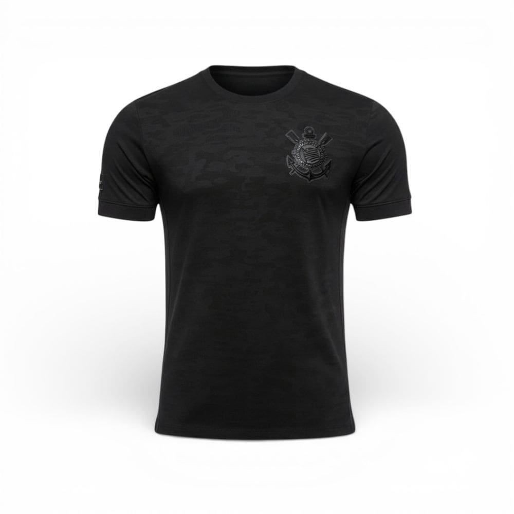 Camiseta Corinthians Dry Jacquard Oficial Logo Tpu Em Gel