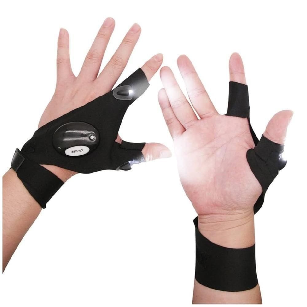 Luva Mao Led Lanterna Camping Pesca Iluminacao Multifuncional Ajustavel Reparos Automoveis Prova Agua Duravel