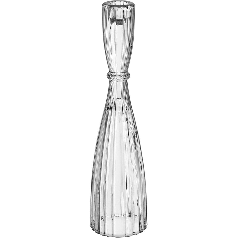 CASTIÇAL DECORATIVO PORTA VELA HOME&CO VIDRO 30x7x7cm TRANSPARENTE