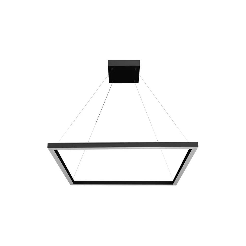 Pendente Perfiline Quadrado Preto 40cm Led 30W 3000K Bivolt