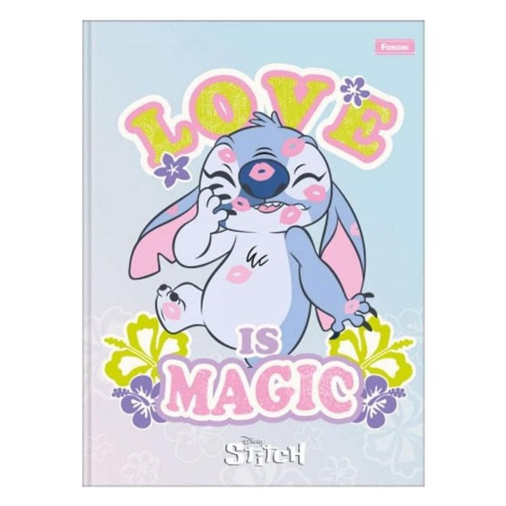 Caderno Colegial Brochura Stitch 160 Folhas - Foroni