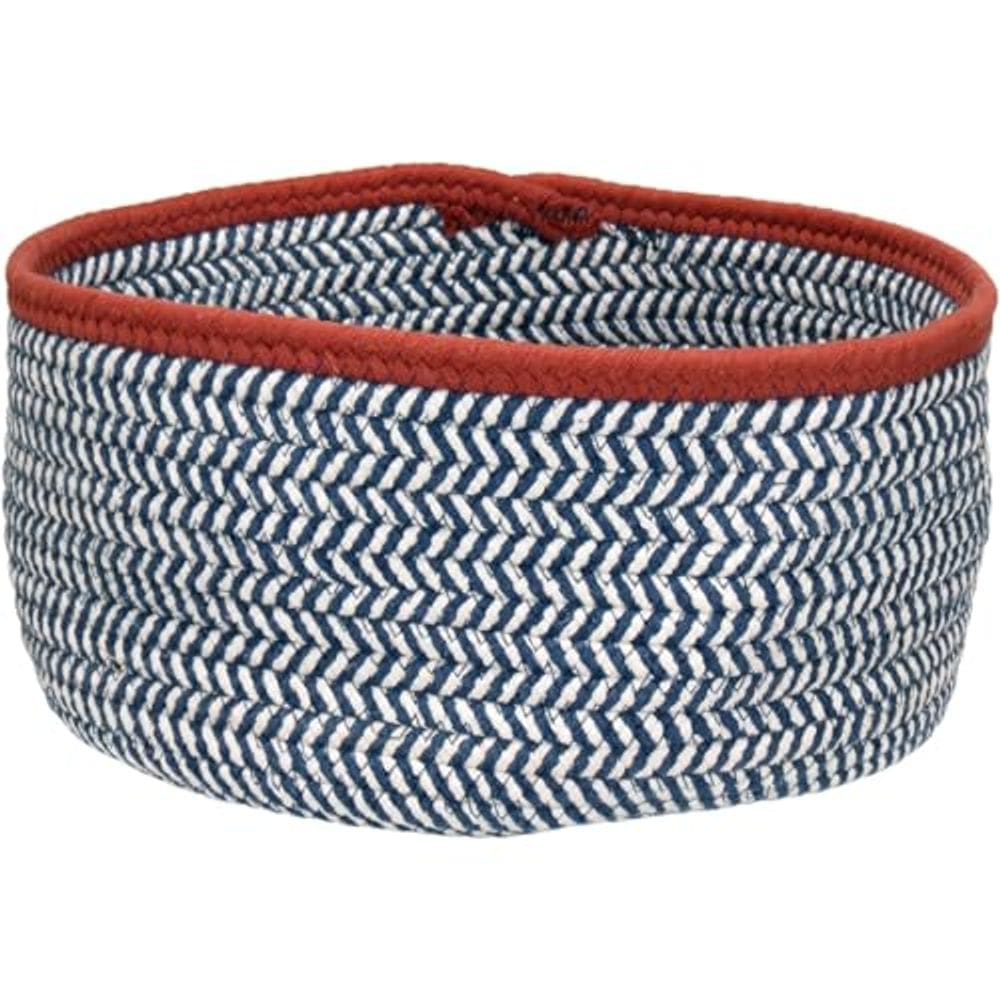 CESTA DECORATIVO ORGANIZADORA CACHEPÔ HOME&CO TECIDO 15x30x30cm AZUL