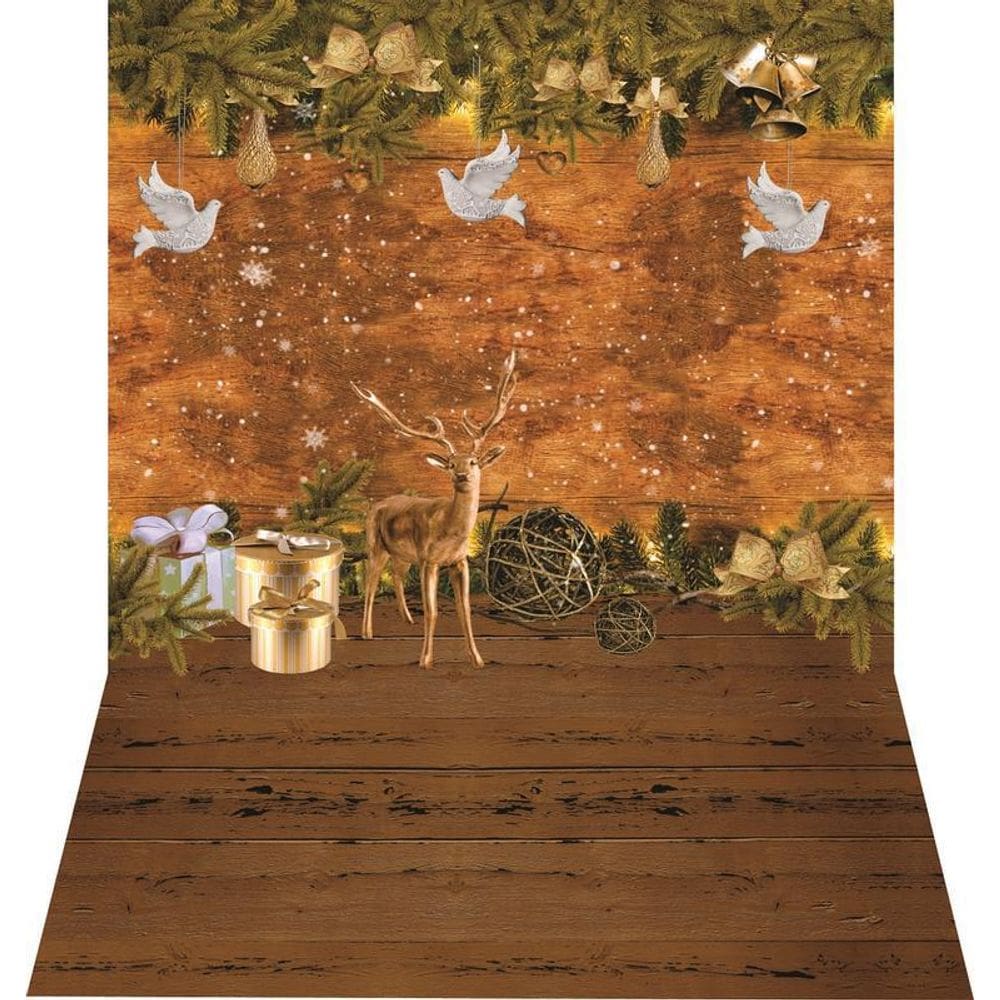 Fundo Fotográfico Newborn Em Tecido Natal 1,50X2,20