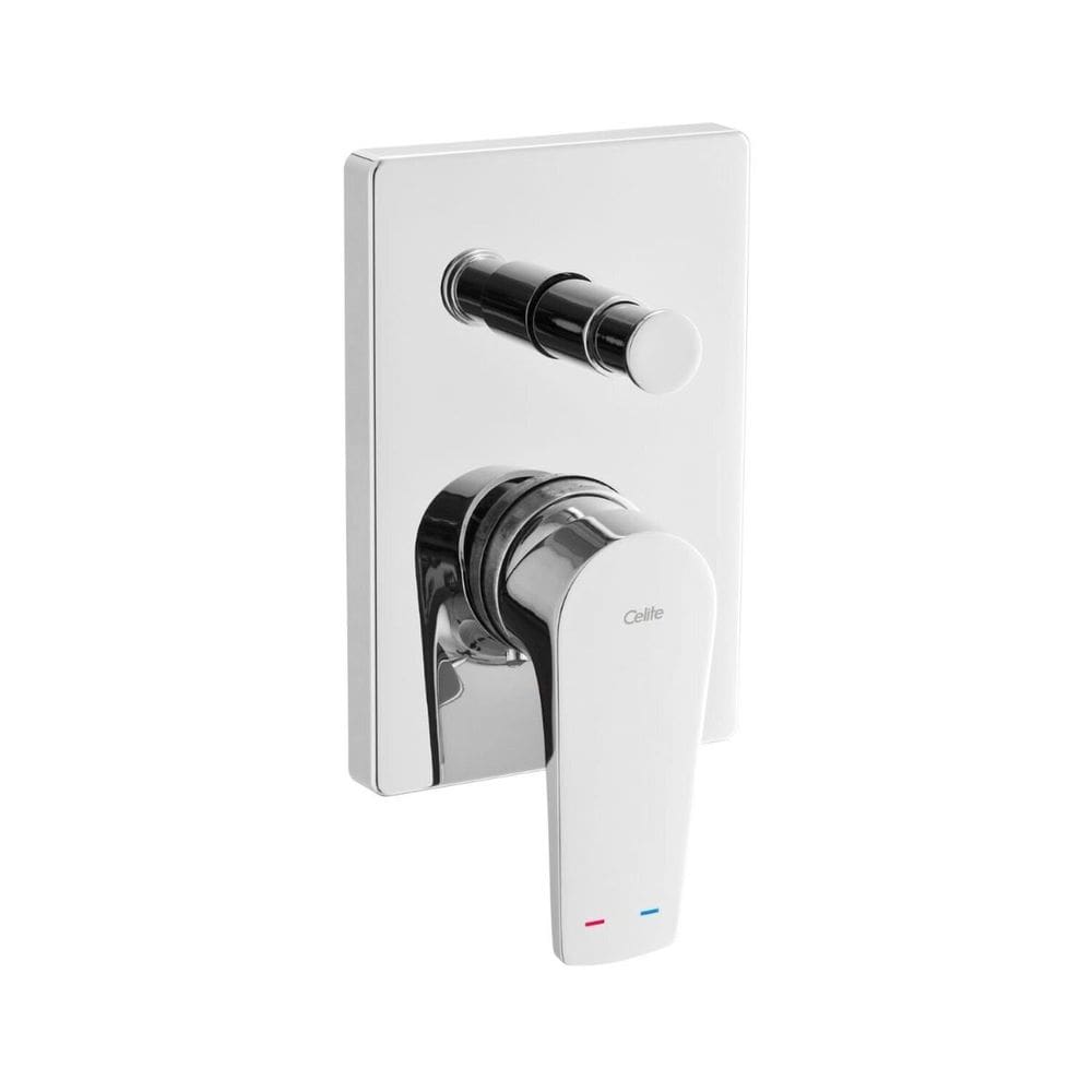 Acabamento para Monocomando de Banheira e Chuveiro com Desviador Noronha Celite Cromado