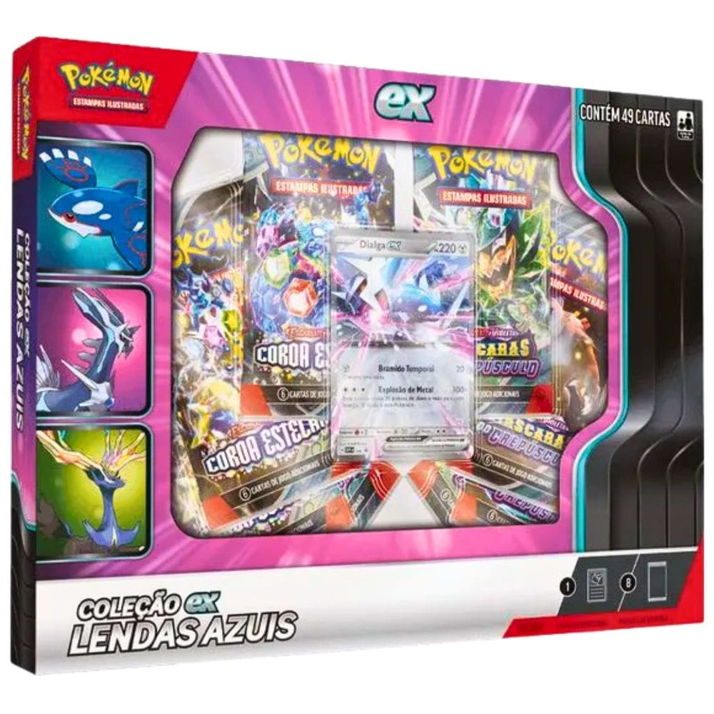Pokémon Coleção Lendas Azuis Kyogre Xerneas Dialga Copag