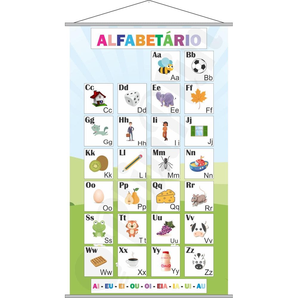 Banner Alfabetário de Vogais Pedagógico Escolar 50x80