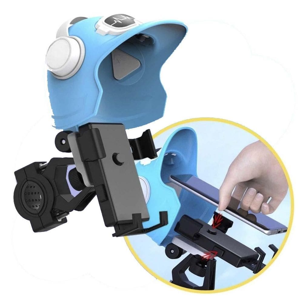 Suporte Celular Moto Bike Universal Proteção Reflexo Azul